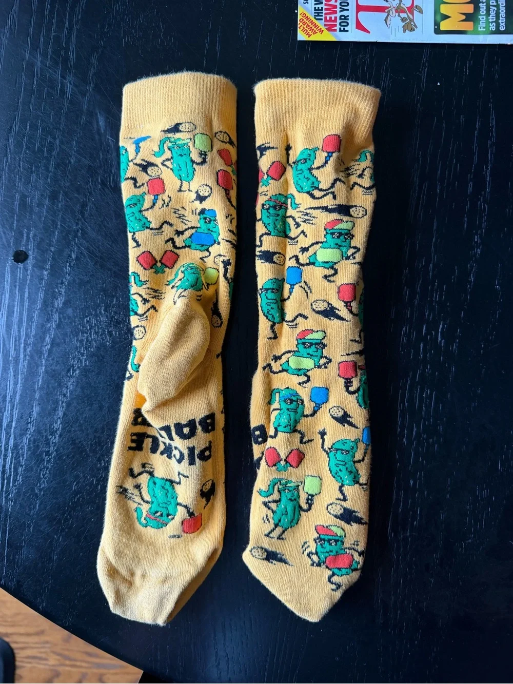 Pickle Baller Crew Socks - Yellow